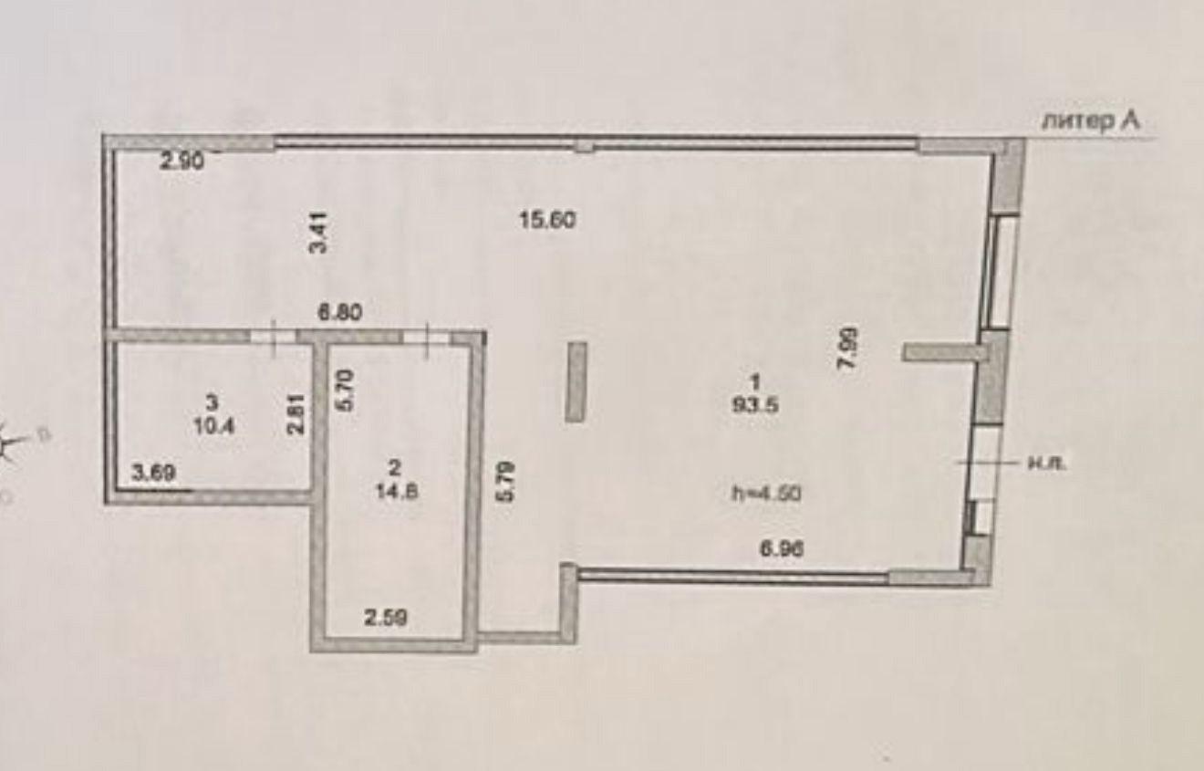 Коммерческое помещение 118.7 м², Астана