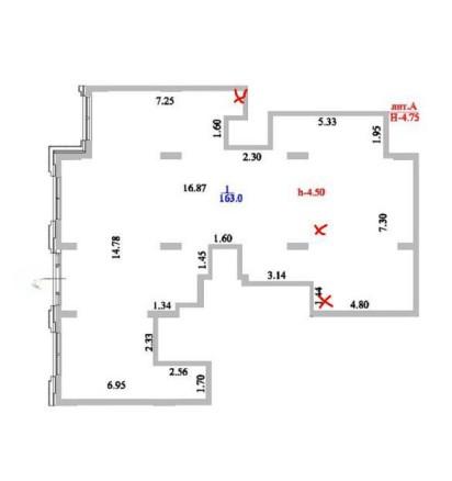 Коммерческое помещение 163.3 м², Астана