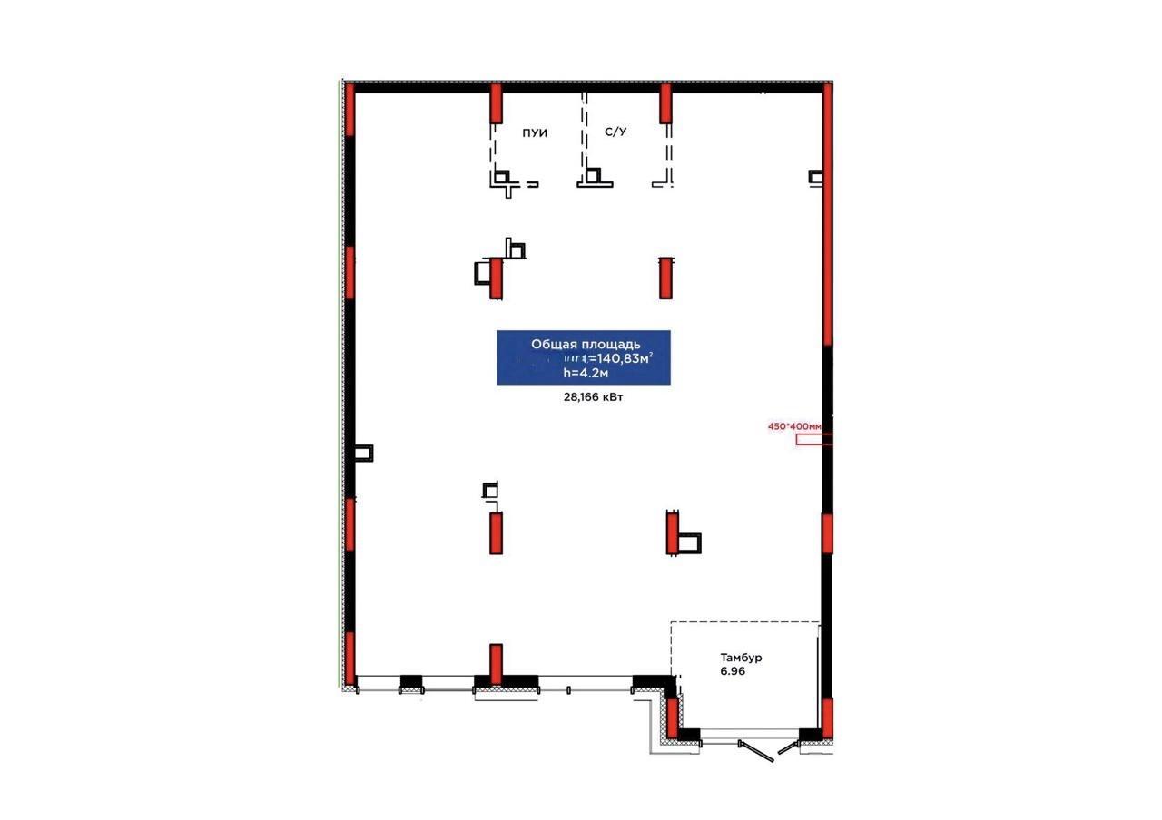 Коммерческое помещение 140.0 м², Астана