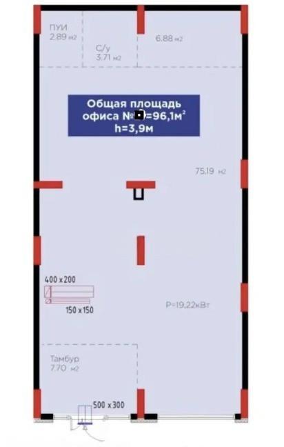 Коммерческое помещение 96.1 м², Астана