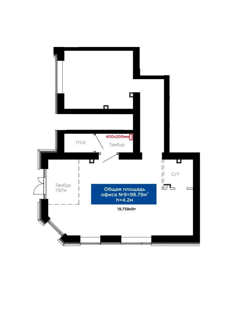 Коммерческое помещение 99.0 м², Астана