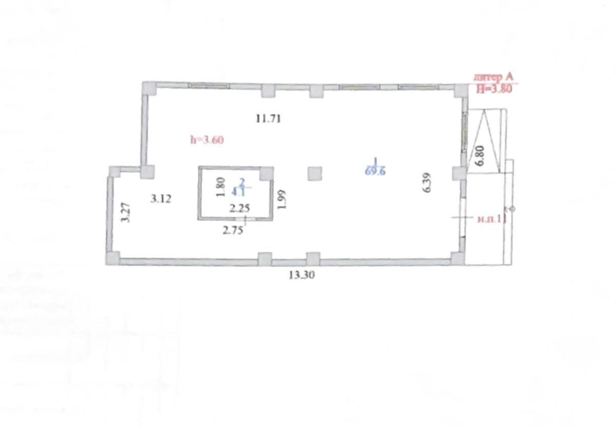 Коммерческое помещение 74.0 м², Астана