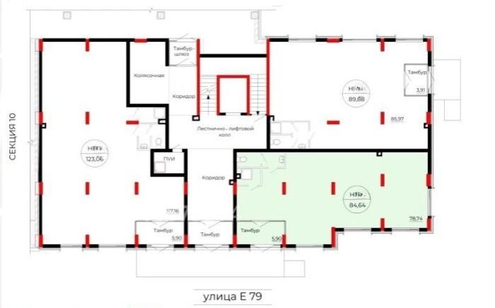 Коммерческое помещение 84.7 м², Астана