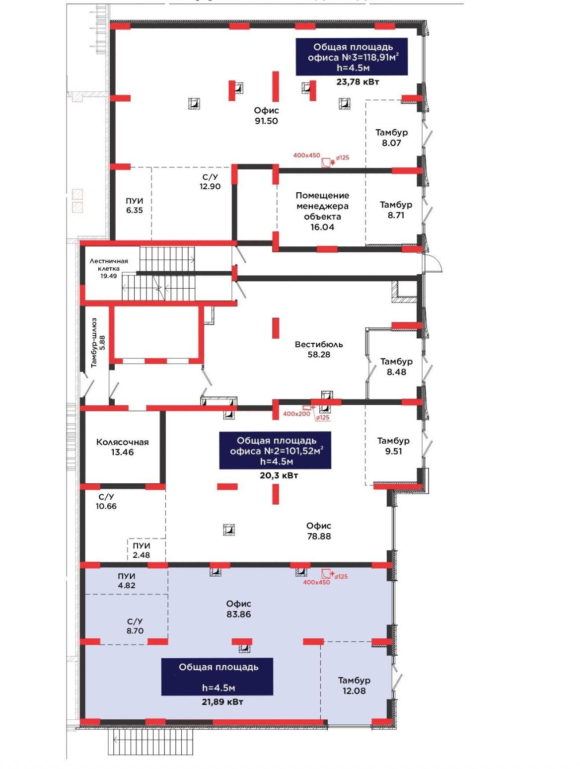 Коммерческое помещение 112.0 м², Астана
