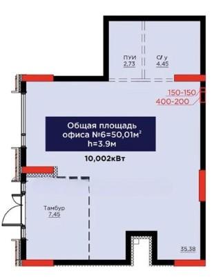 Коммерческое помещение 50 м², Астана