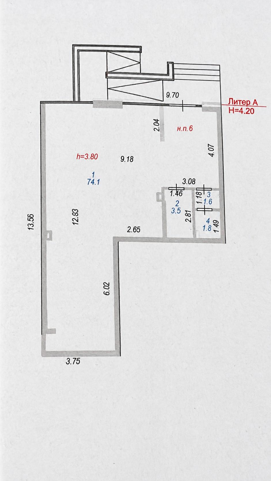 Коммерческое помещение 81 м², Астана